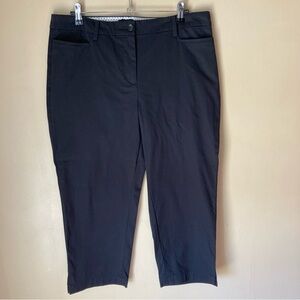 Talbots Perfect Skimmer Straight Leg Black Cropped Pants